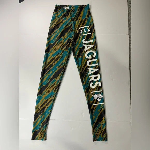 NFL Football Team Apparel Jacksonville Jaguars Stripes Women's Leggings Size S - Picture 1 of 9